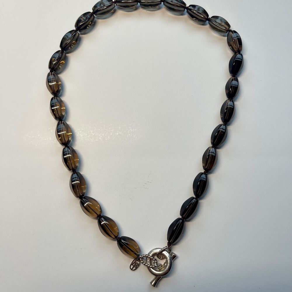 Lucas Robert Smoky Quartz Necklace with Dragonfly Enhancer - Picture 2 of 10